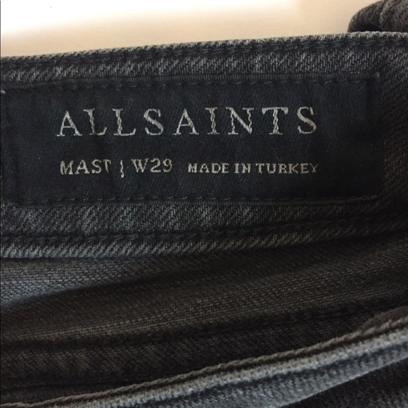 All Saints “Mast” Gray Wash Skinny Jeans - Picture 5 of 5